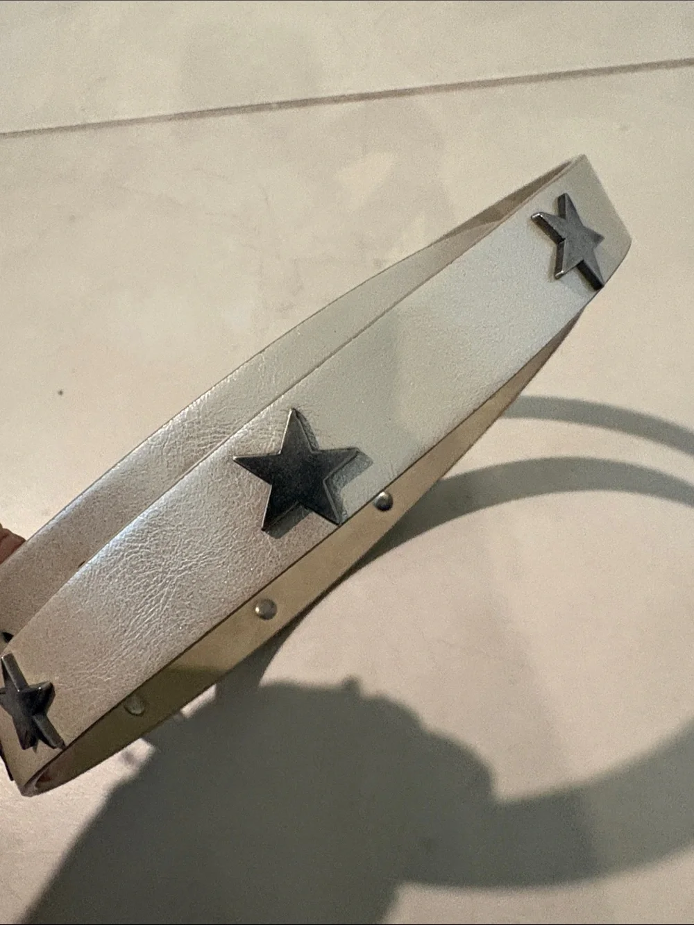 NWT belt women’s large shiny with stars B7